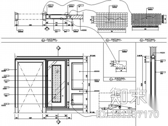 [浙江]某住宅小区售楼处室内装修施工图cad施工图下载【ID:161737170】