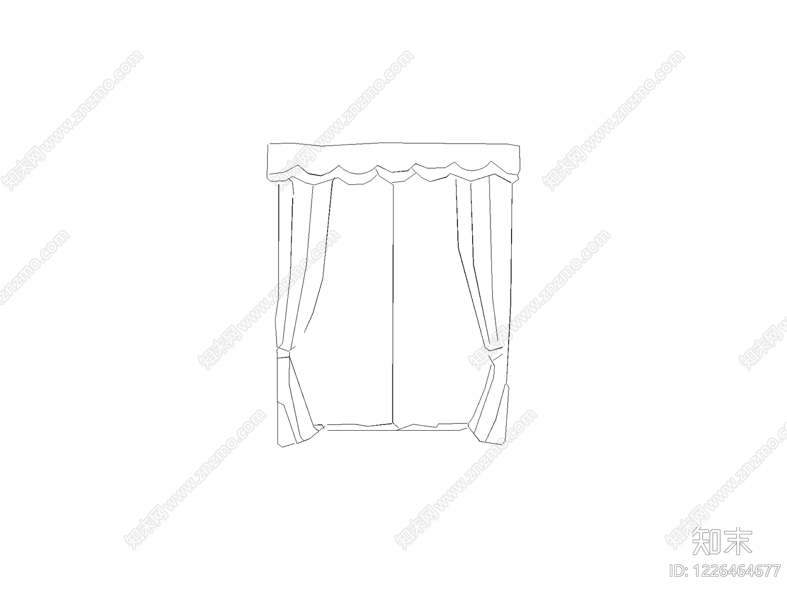窗帘cad施工图下载【ID:1226464677】