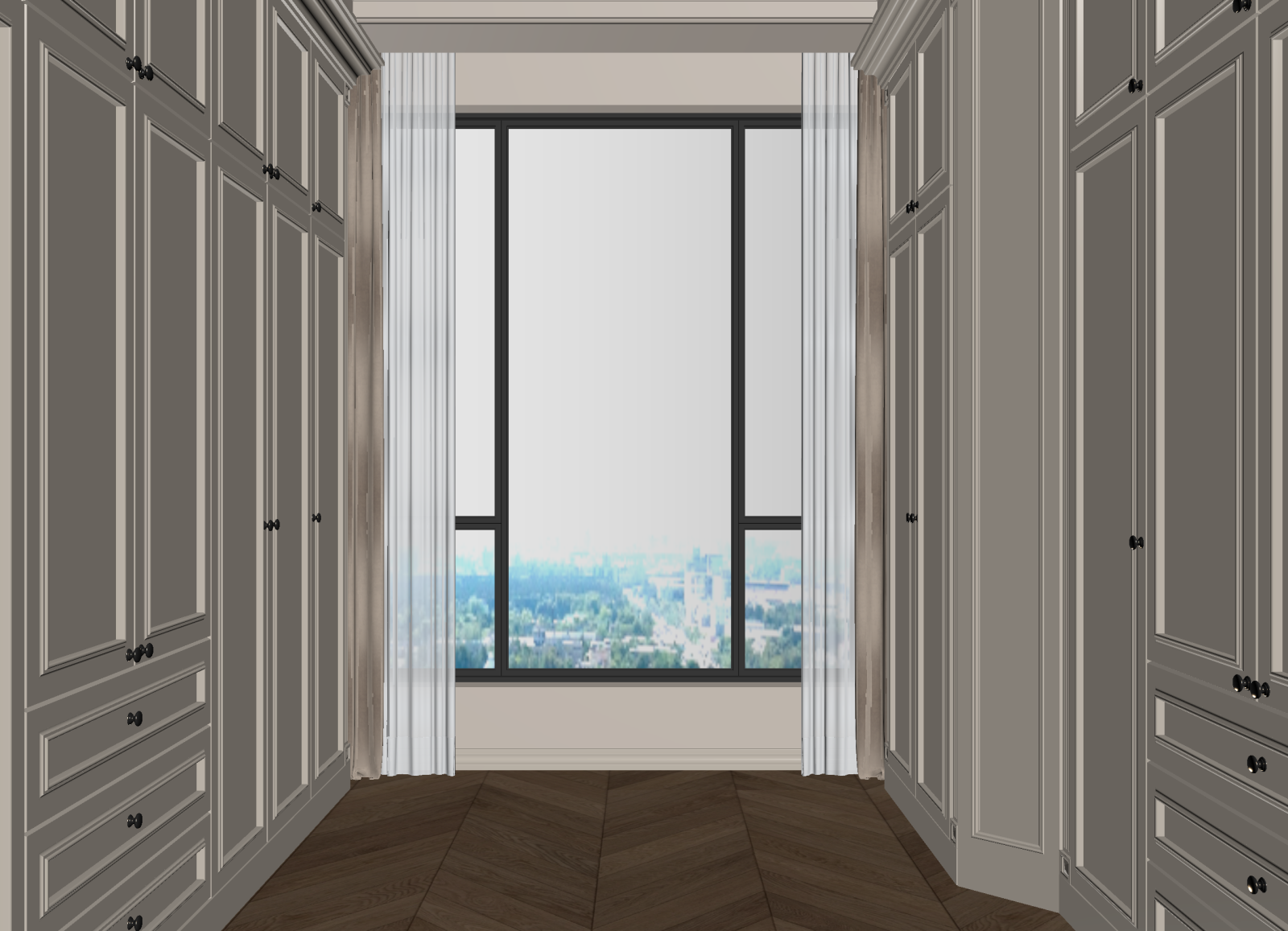 法式衣帽间3D模型下载【ID:1215076123】