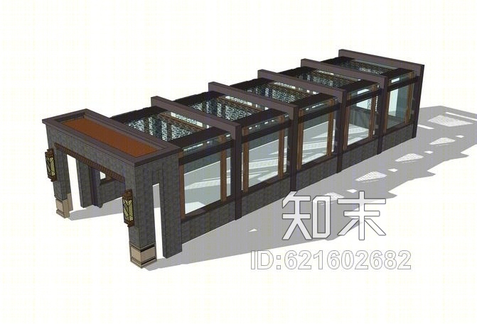 地下车库出入口SU模型下载【ID:621602682】