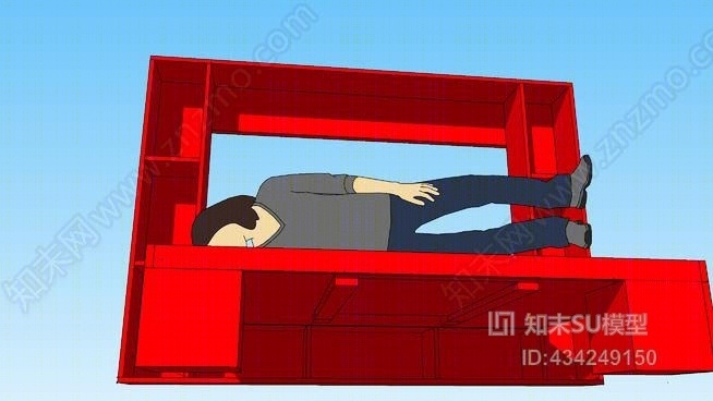折叠墨菲床SU模型下载【ID:434249150】