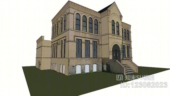奥克伍德学校SU模型下载【ID:123082023】