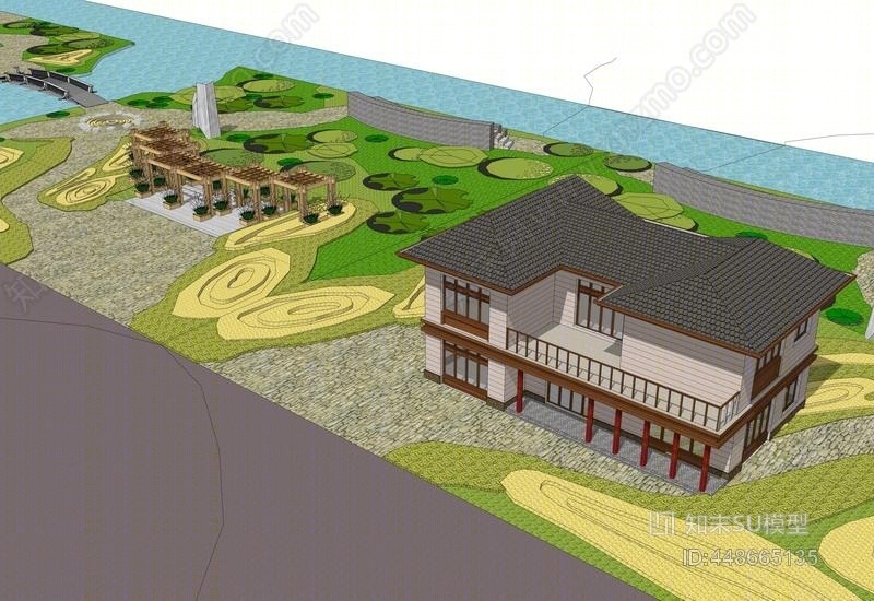 木屋会所SU模型下载【ID:448665135】