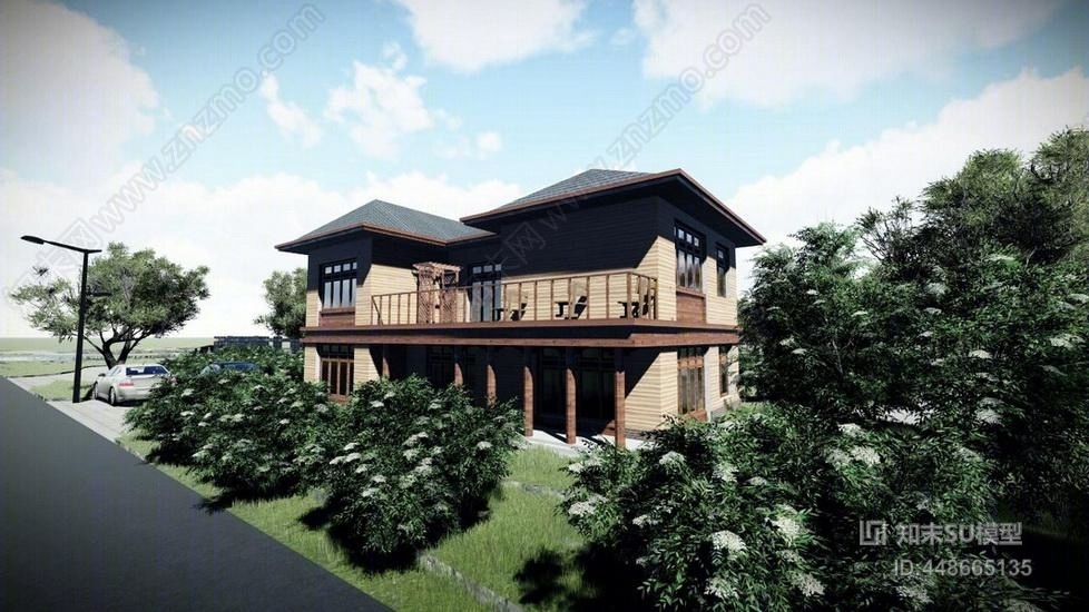 木屋会所SU模型下载【ID:448665135】