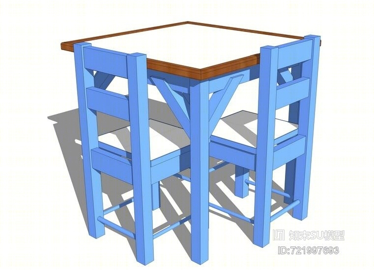 儿童桌椅SU模型下载【ID:721997693】