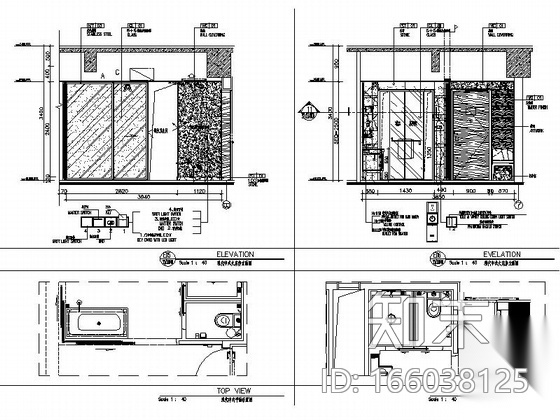 [广东]精品五星酒店客房室内装修施工图（含效果图）施工图下载【ID:166038125】