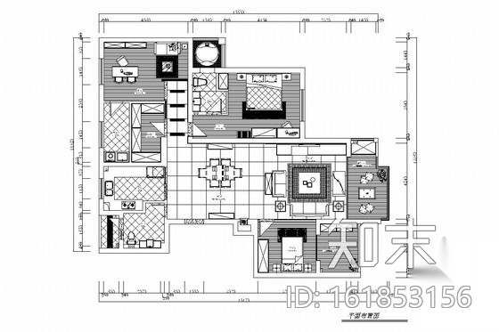 现代简约风格三居室装修图（含效果图）cad施工图下载【ID:161853156】