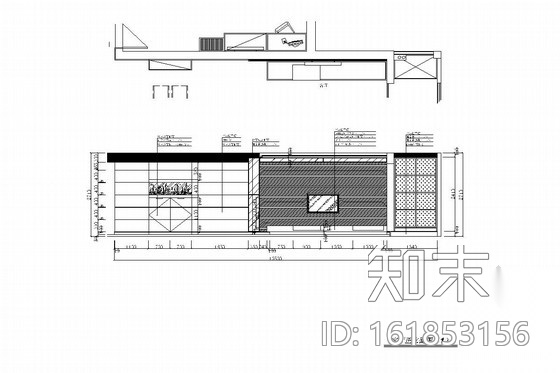 现代简约风格三居室装修图（含效果图）cad施工图下载【ID:161853156】