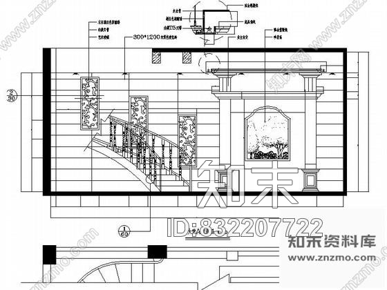 图块/节点别墅大堂立面图cad施工图下载【ID:832207722】