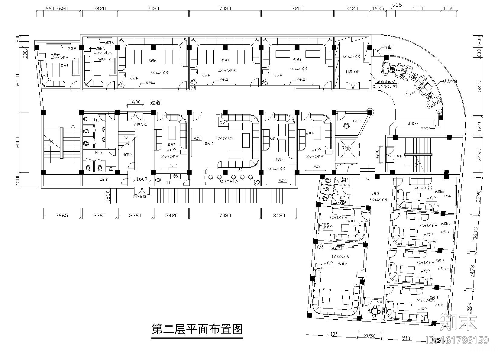 香格里拉量贩式KTV室内装饰设计项目施工图施工图下载【ID:161786159】