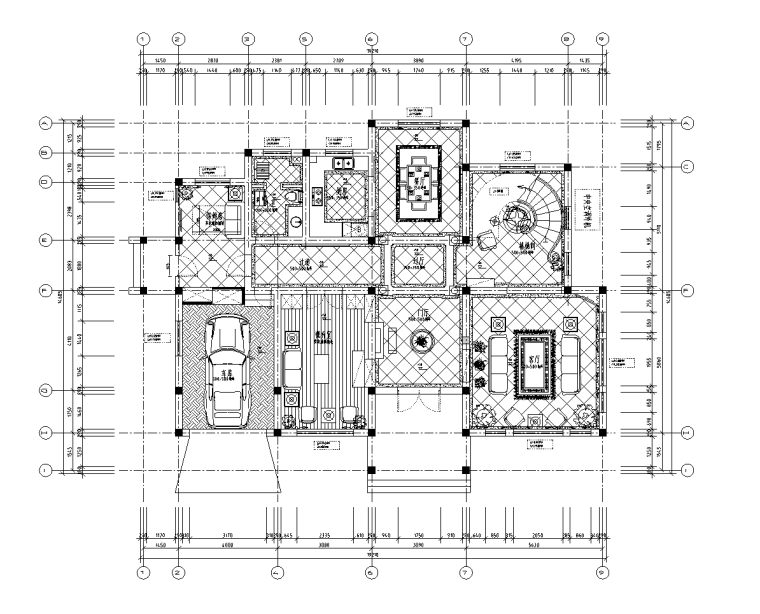 [河南]某中式风格别墅室内设计施工图cad施工图下载【ID:161689133】