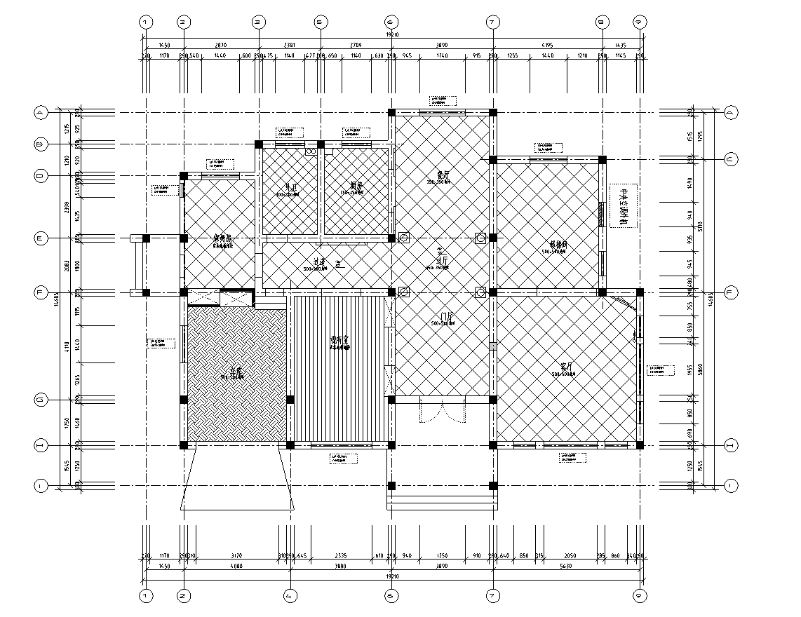 [河南]某中式风格别墅室内设计施工图cad施工图下载【ID:161689133】