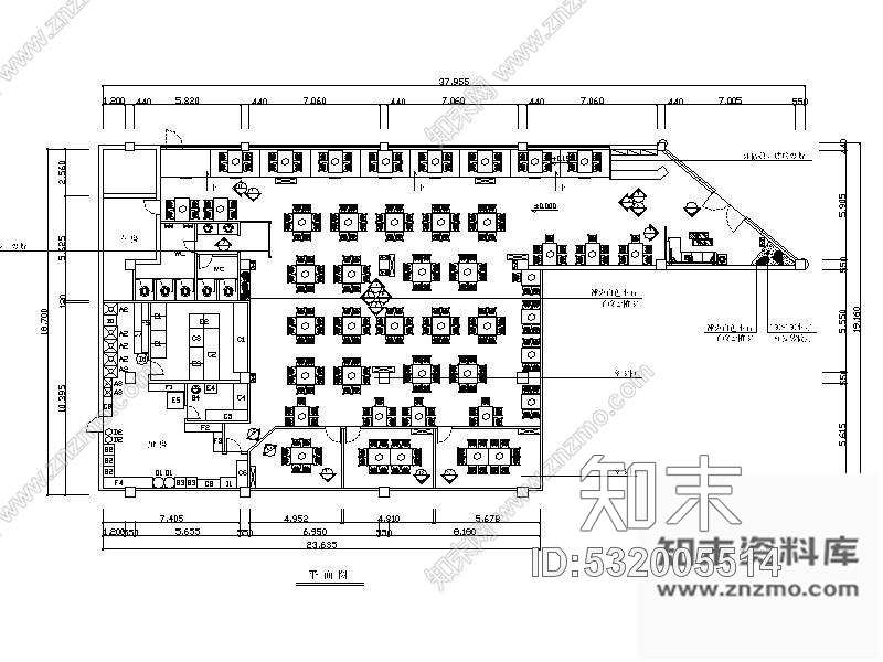 施工图某火锅店装修方案施工图下载【ID:532005514】