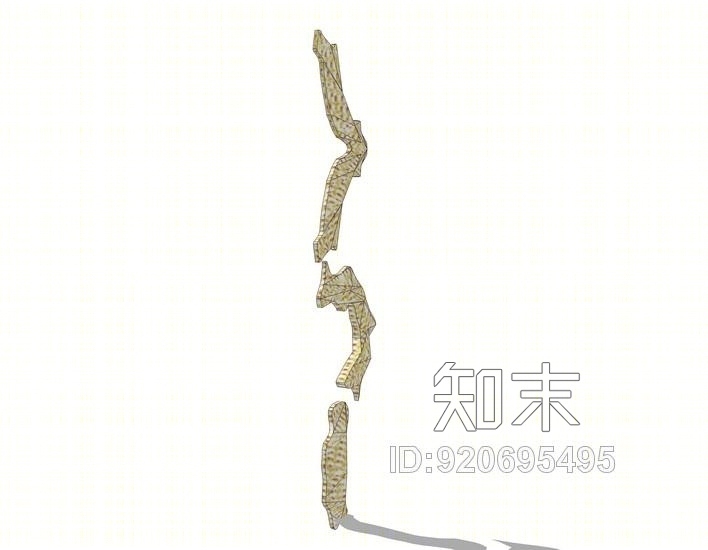 中式墙饰SU模型下载【ID:920695495】
