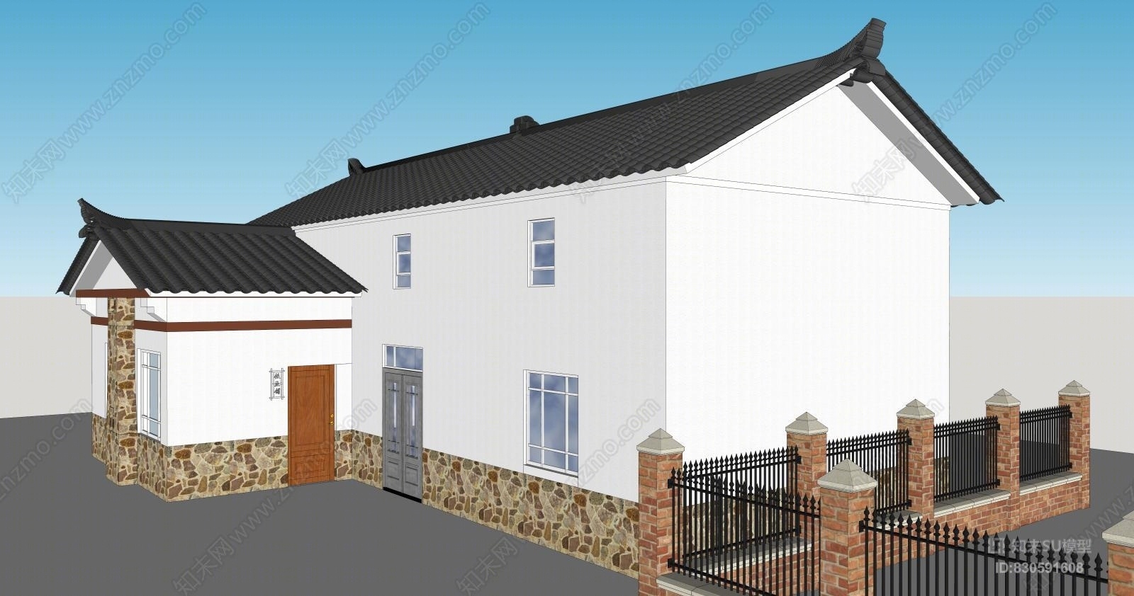 精品民宿改造系列SU模型下载【ID:830591608】