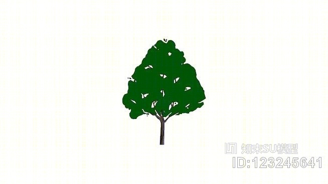 二维简约杜松树SU模型下载【ID:123245641】