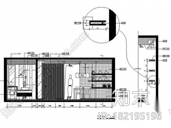 [天津]两居样板房装修（含实景）cad施工图下载【ID:182195196】