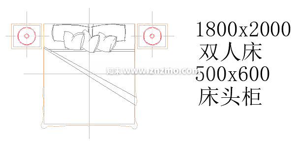 床头柜cad施工图下载【ID:178349111】