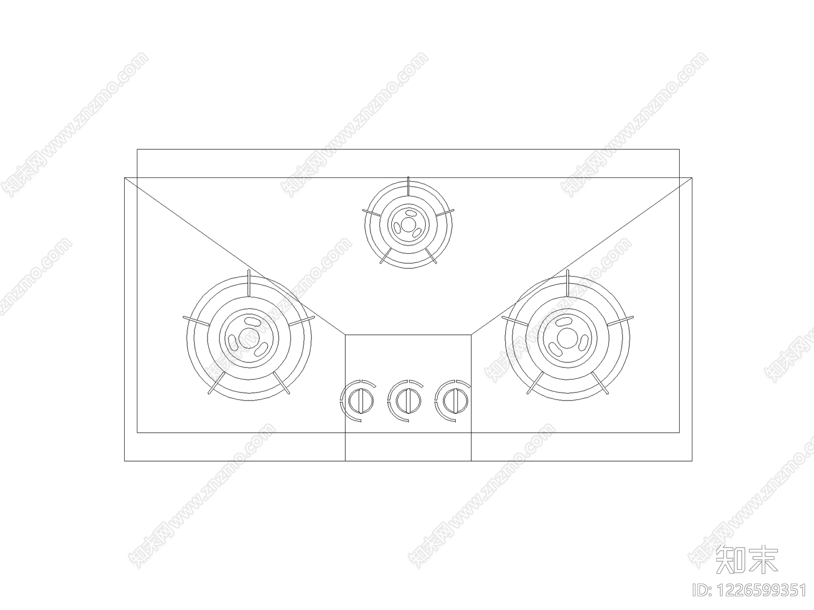 现代厨房设施CAD图纸