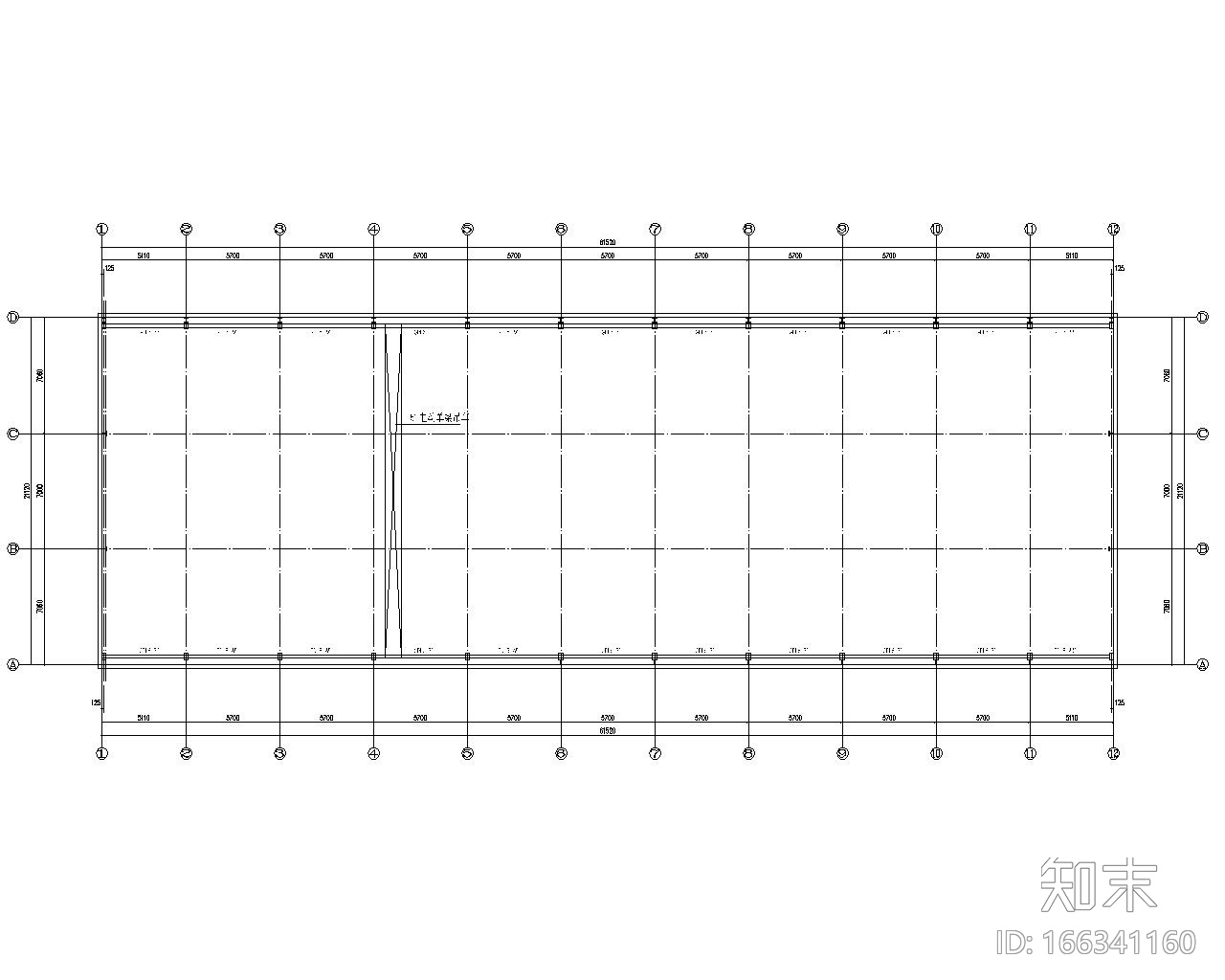 产业园厂区门式钢架结构施工图（CAD）cad施工图下载【ID:166341160】