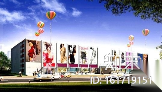 [辽宁]三层购物商场施工图（含效果）cad施工图下载【ID:161719151】