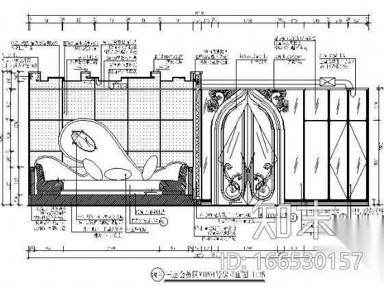 夜总会VIP包间施工图Ⅱcad施工图下载【ID:166530157】