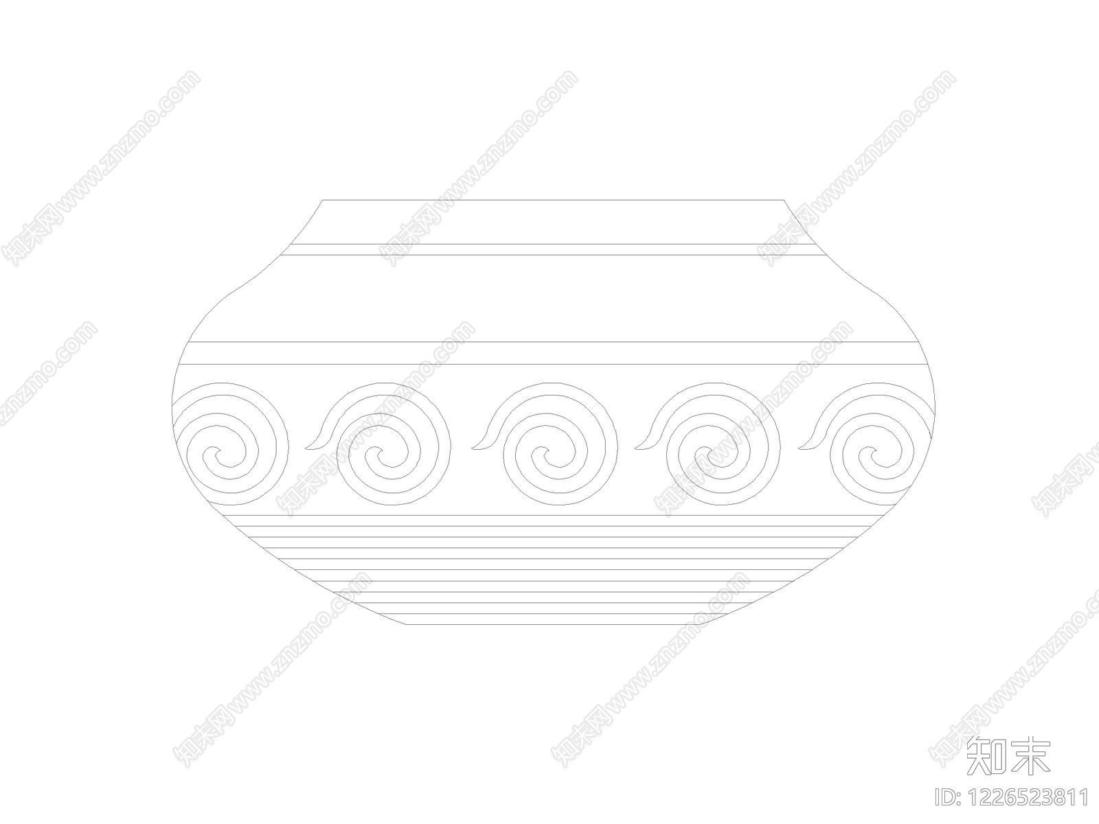 新中式摆件CAD图纸