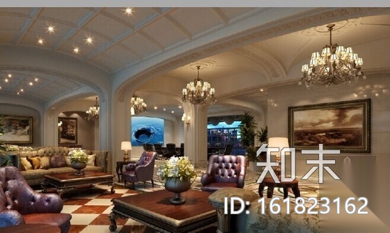 [山东]旅游度假区高端奢华时尚综合型会所室内装修施工图...cad施工图下载【ID:161823162】