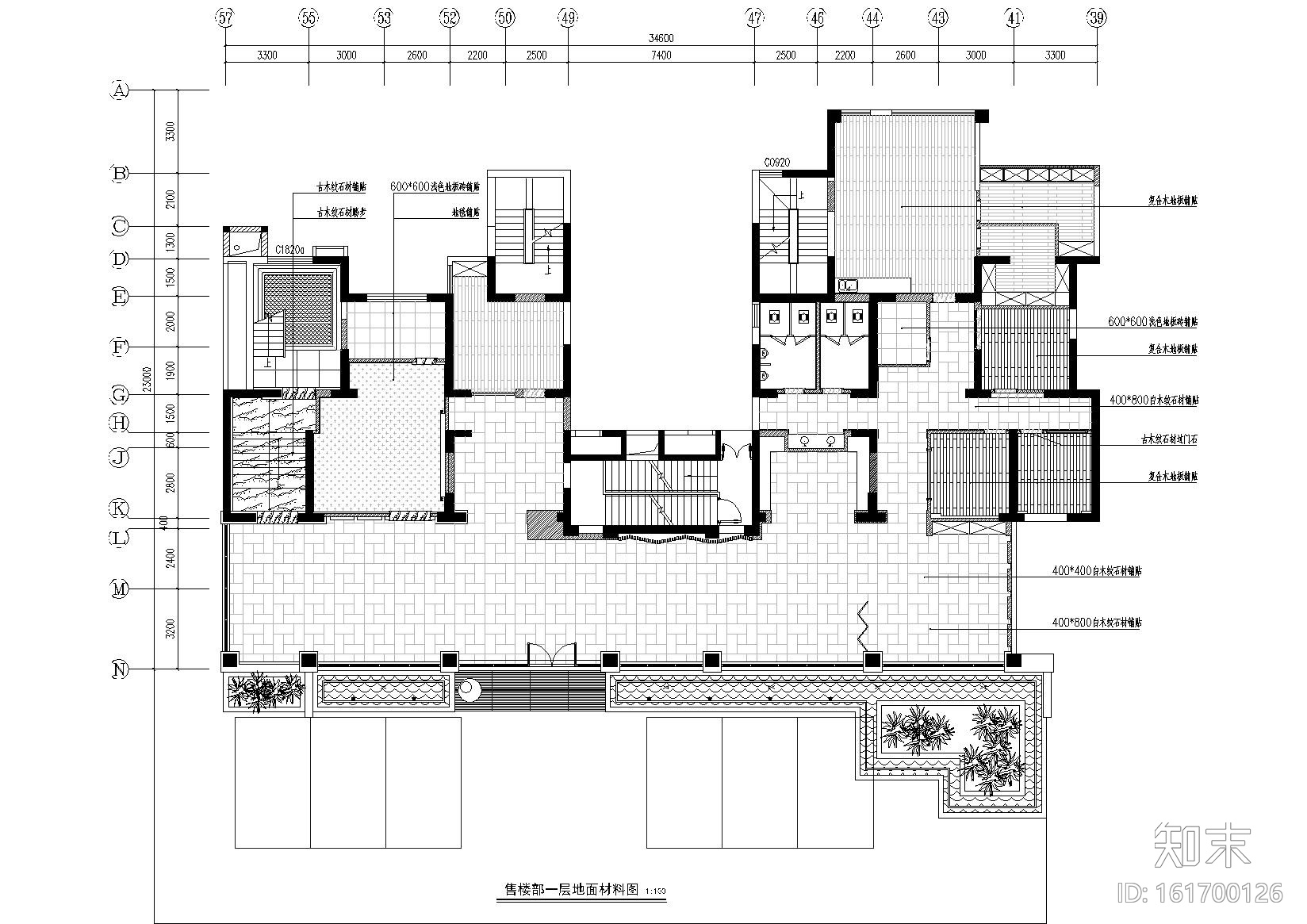 [河南]新乡翡翠城售楼处CAD施工图+效果图cad施工图下载【ID:161700126】