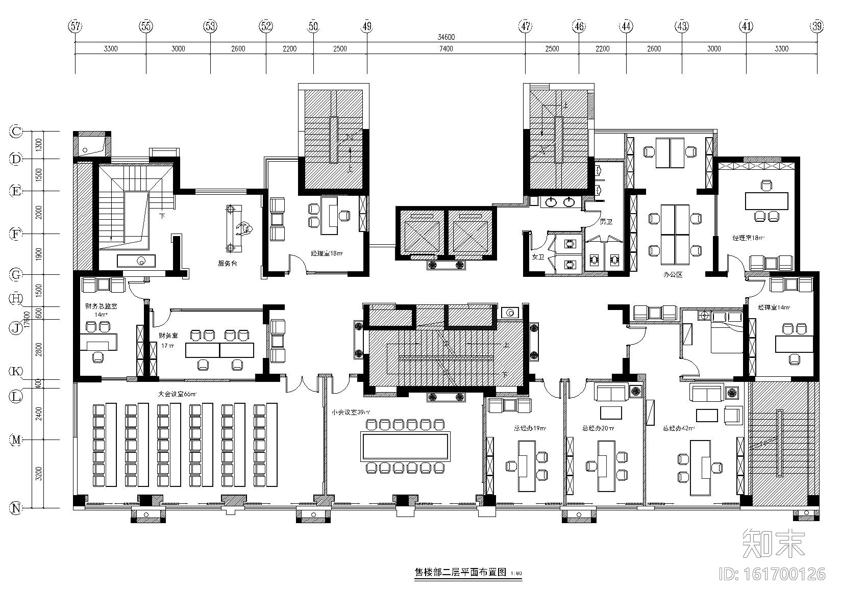 [河南]新乡翡翠城售楼处CAD施工图+效果图cad施工图下载【ID:161700126】