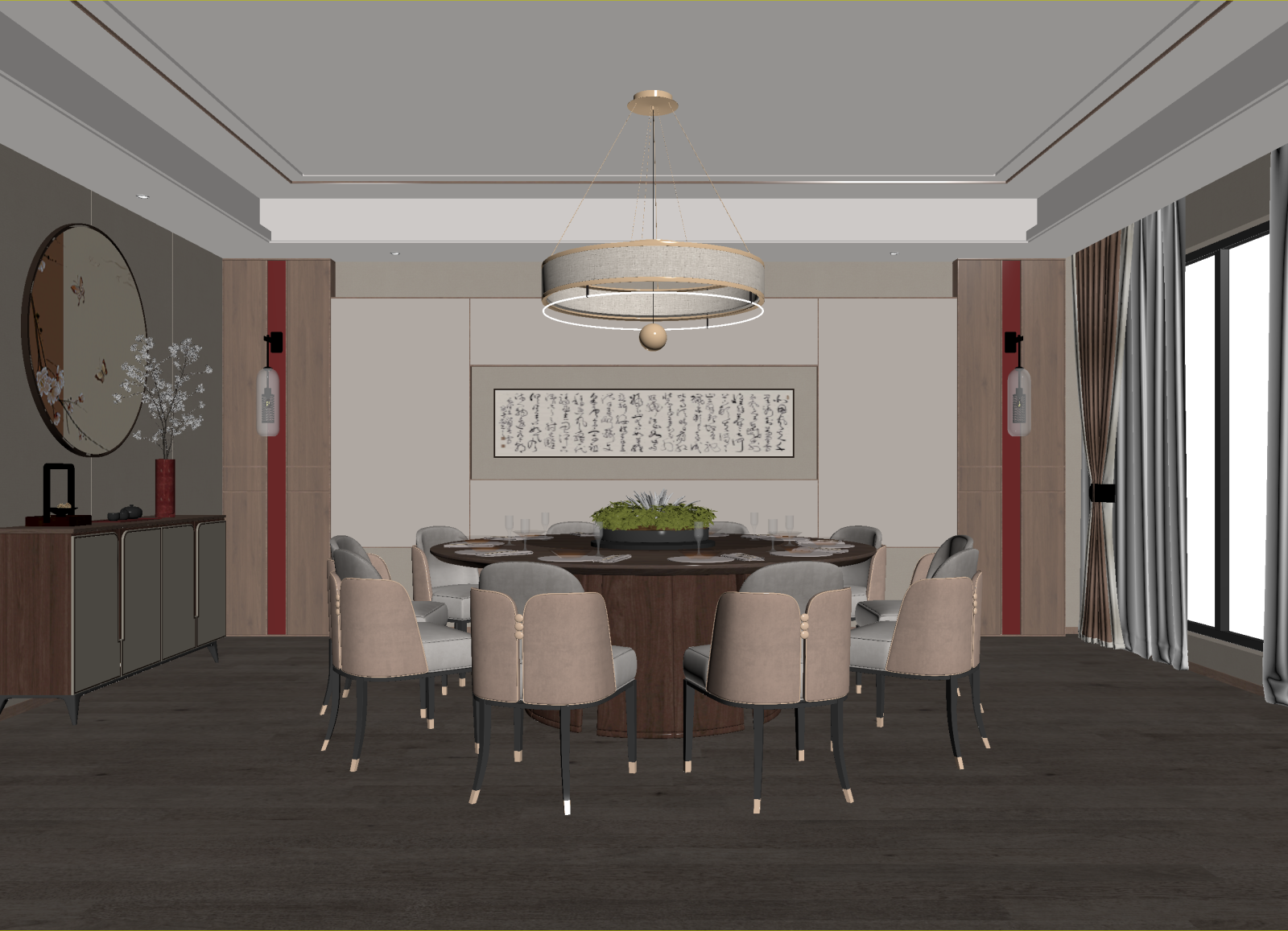 新中式包厢3D模型下载【ID:1214835424】