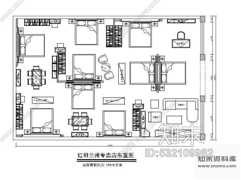 施工图某家私专卖店装修图cad施工图下载【ID:532109982】