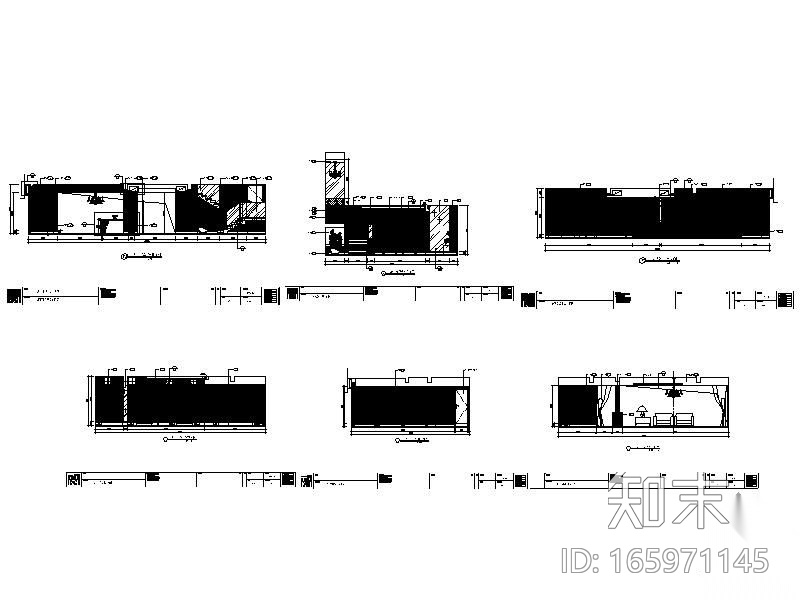 别墅地下娱乐室立面图施工图下载【ID:165971145】