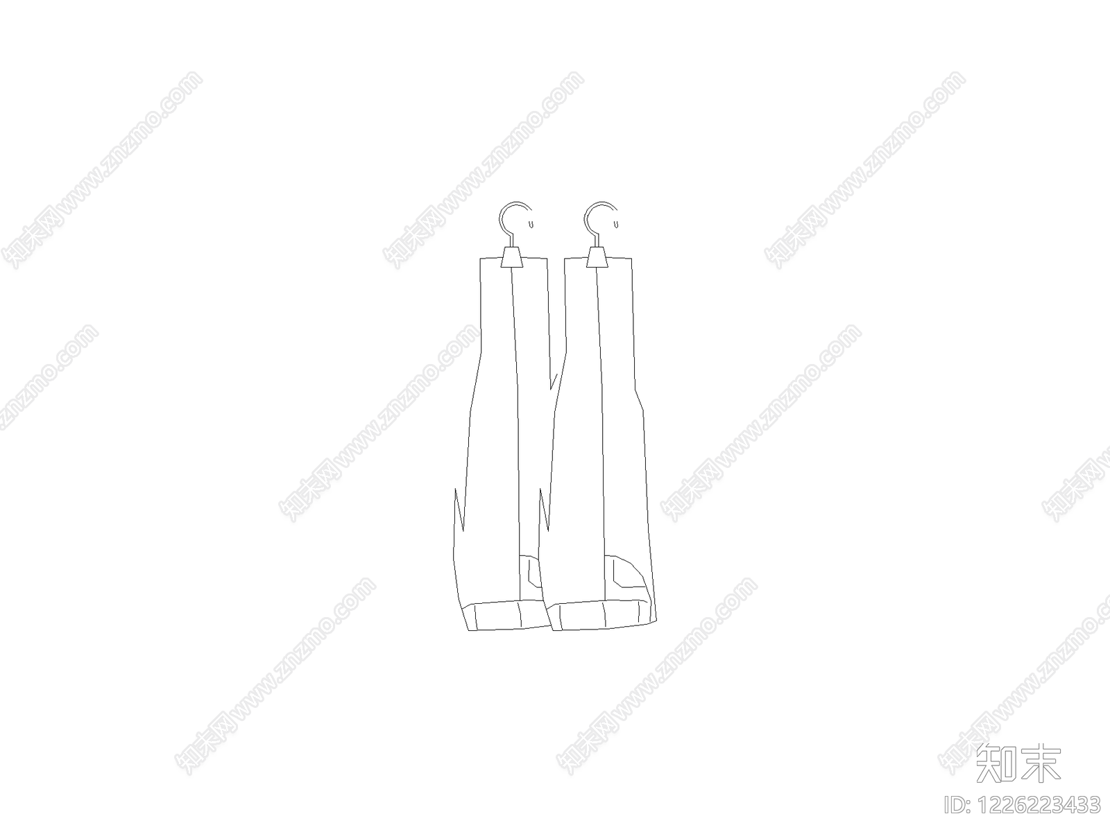 窗帘cad施工图下载【ID:1226223433】