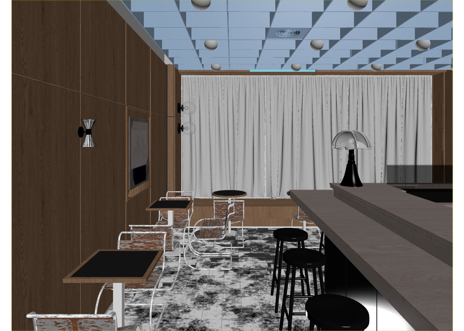 咖啡厅3D模型下载【ID:1214605931】