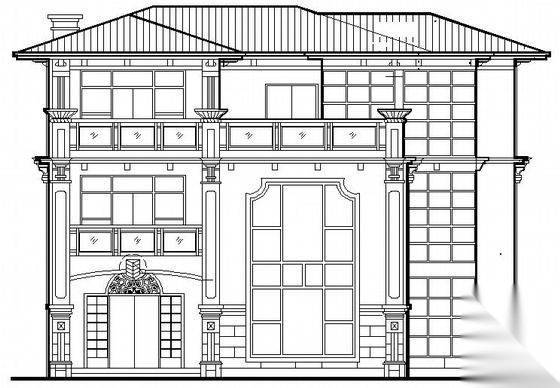 某三层别墅建筑施工图施工图下载【ID:149898195】