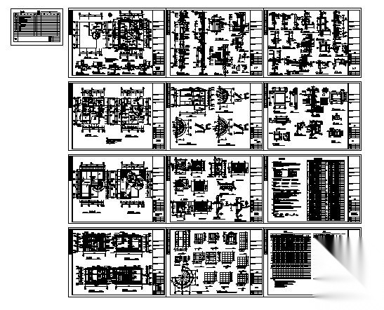 某三层别墅建筑施工图施工图下载【ID:149898195】