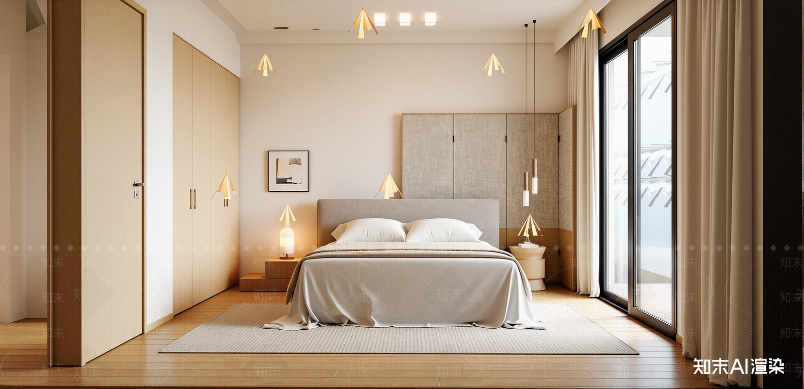 侘寂家居卧室SU模型下载【ID:1215995214】