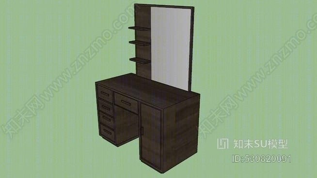 梳妆台SU模型下载【ID:530820091】