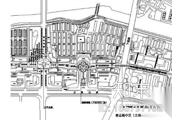 温岭万昌北路步行街景观设计cad施工图下载【ID:166797102】