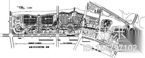 温岭万昌北路步行街景观设计cad施工图下载【ID:166797102】