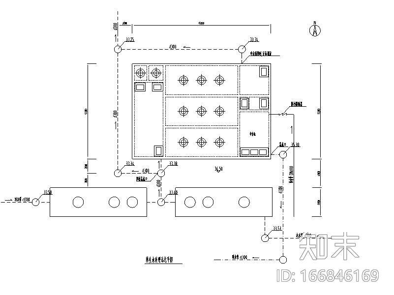 某小区中水系统处理图（CAD ）cad施工图下载【ID:166846169】