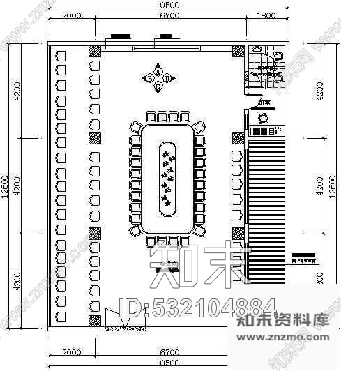 施工图某多媒体会议室装修图施工图下载【ID:532104884】