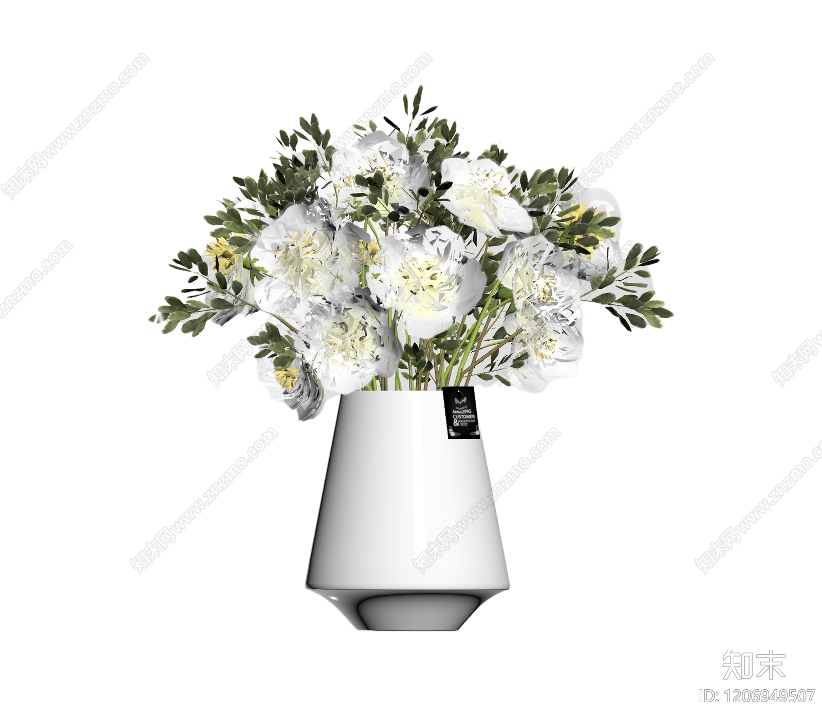 花瓶插花装饰品3D模型下载【ID:1206949507】