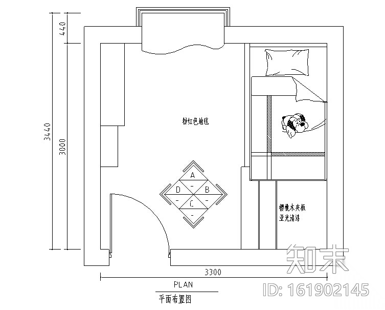 CAD室内设计施工图常用图块之儿童房施工图下载【ID:161902145】