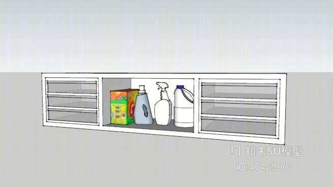 清洁用品架SU模型下载【ID:318056925】