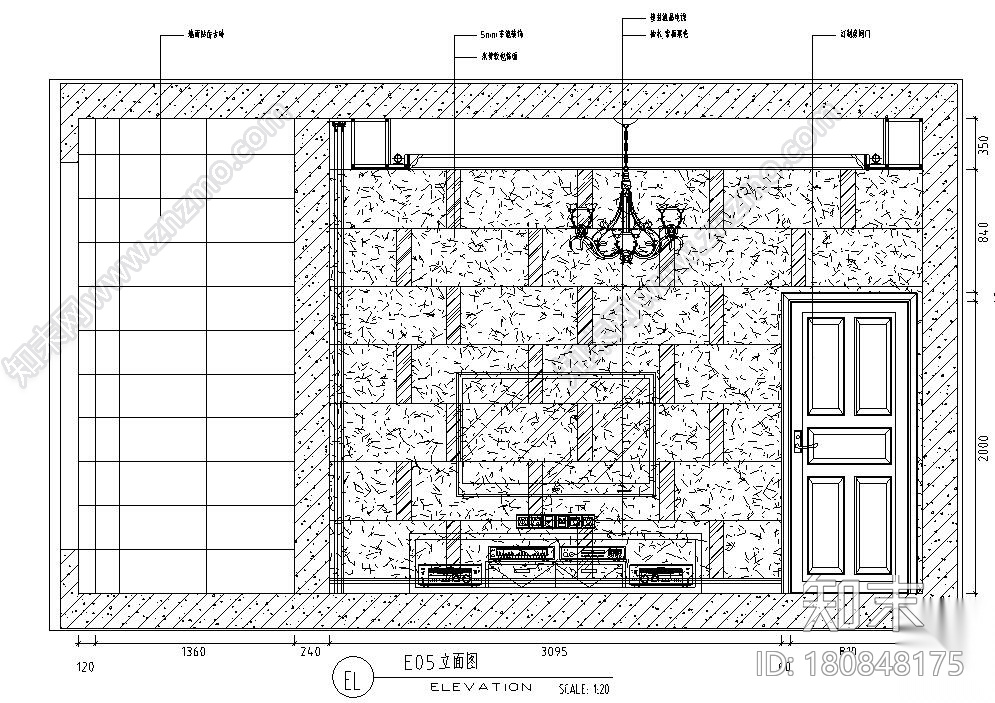 欧式风格住宅四室两厅施工图+效果图设计cad施工图下载【ID:180848175】