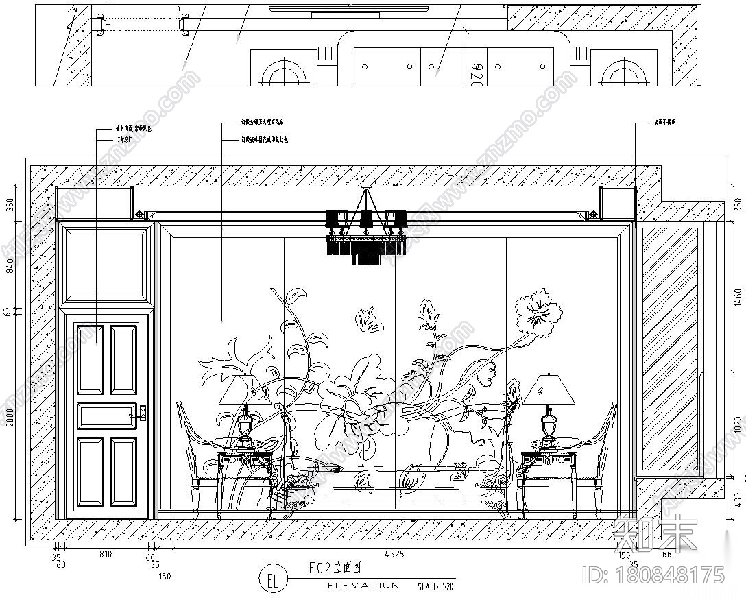 欧式风格住宅四室两厅施工图+效果图设计cad施工图下载【ID:180848175】