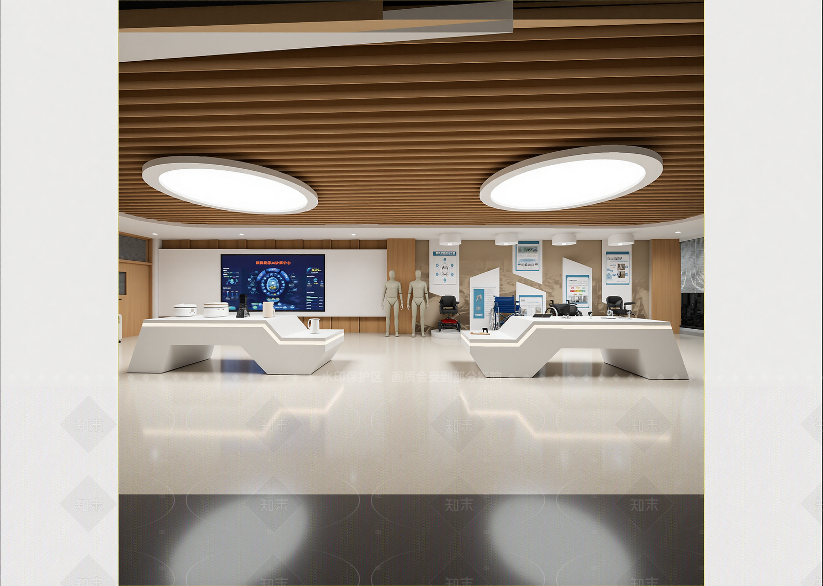 日式医疗展厅3D模型下载【ID:1214965986】