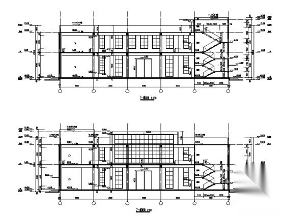 [咸宁]某三层建材城建筑施工图cad施工图下载【ID:166823137】